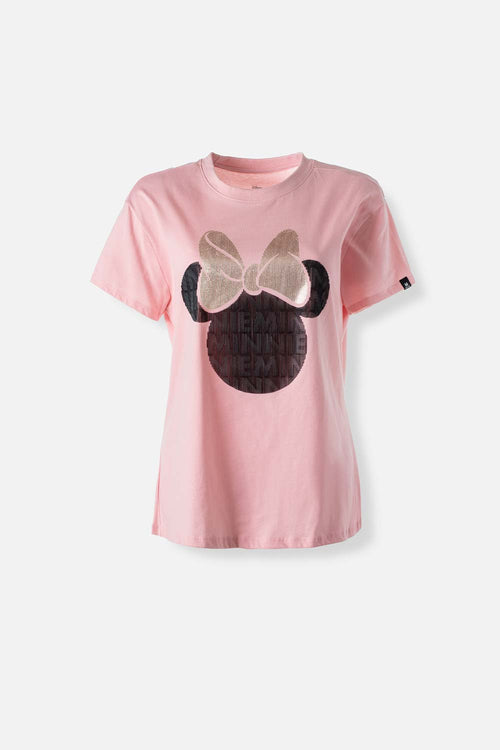 Card slide image -  CAMISETA DE MINNIE MOUSE MANGA CORTA ROSADA PARA MUJER