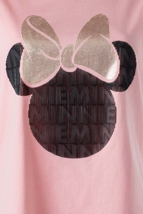Card slide image -  CAMISETA DE MINNIE MOUSE MANGA CORTA ROSADA PARA MUJER