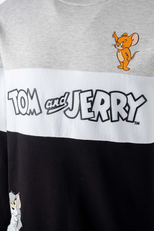 Card slide image -  BUZO DE TOM Y JERRY GRIS BLANCO Y NEGRO CERRADO GÉNERO NEUTRO