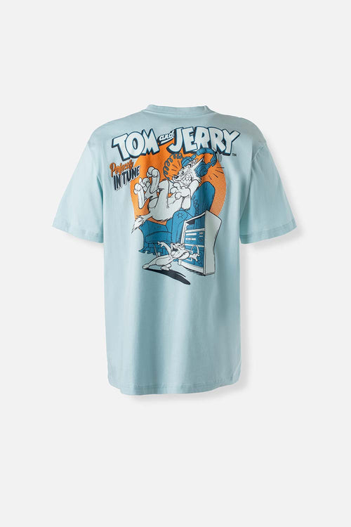 Card slide image -  CAMISETA DE TOM Y JERRY MANGA CORTA AZUL GRISÁCEO GÉNERO NEUTRO