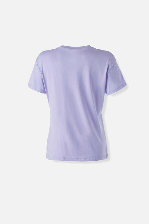 Card slide image -  CAMISETA DE STITCH MANGA CORTA AZUL LAVANDA PARA MUJER