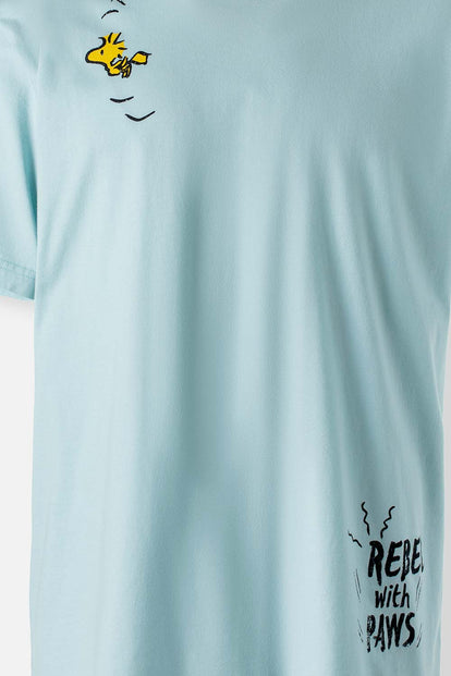  CAMISETA DE SNOOPY AZUL CLARO MANGA CORTA GÉNERO NEUTRO