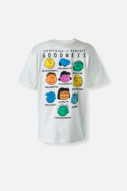  CAMISETA DE SNOPPY MARFIL MANGA CORTA PARA GÉNERO NEUTRO