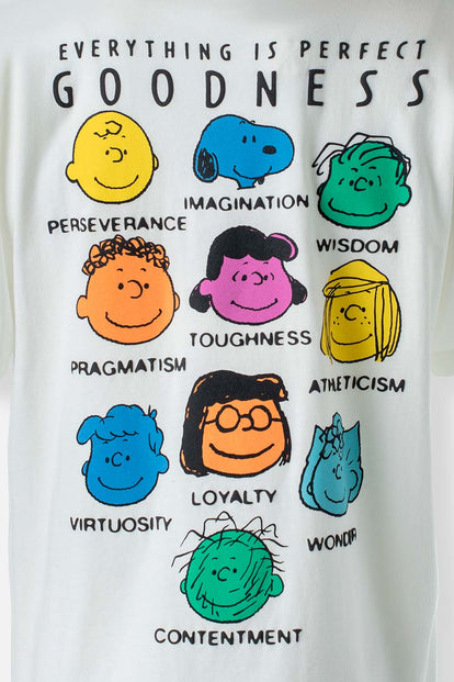  CAMISETA DE SNOPPY MARFIL MANGA CORTA PARA GÉNERO NEUTRO
