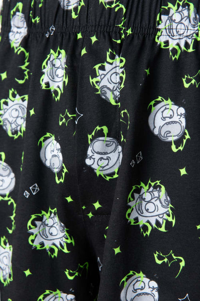  PIJAMA DE RICK Y MORTY MANGA CORTA BLANCO Y NEGRO PARA HOMBRE