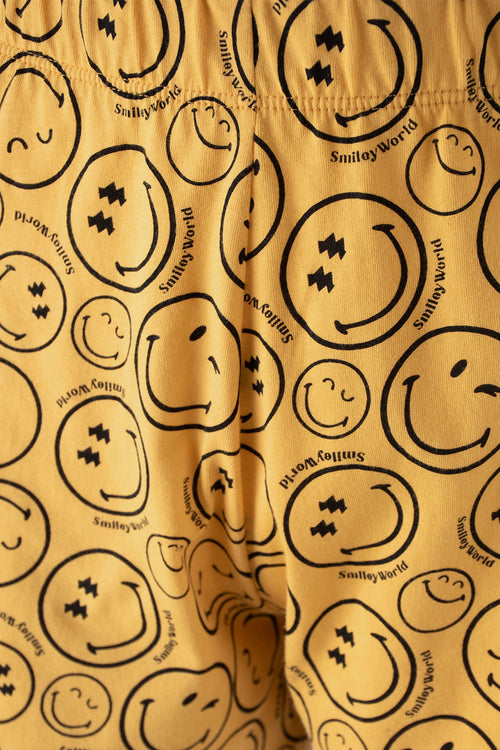 Card slide image -  PIJAMA DE SMILEY BLANCA Y AMARILLA DE PANTALÓN LARGO PARA MUJER