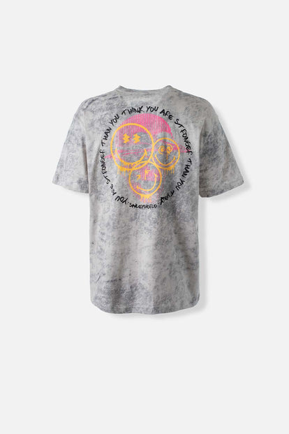  CAMISETA DE SMILEY GRIS MANGA CORTA GÉNERO NEUTRO