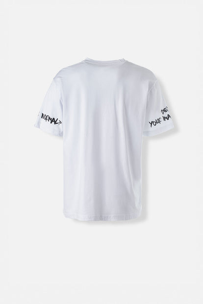  CAMISETA DE SMILEY MANGA CORTA BLANCA GÉNERO NEUTRO