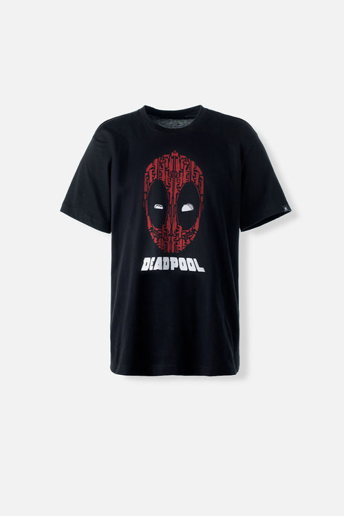 Card slide image -  CAMISETA DE DEADPOOL NEGRA CON ESTAMPADO EN FRENTE GÉNERO NEUTRO
