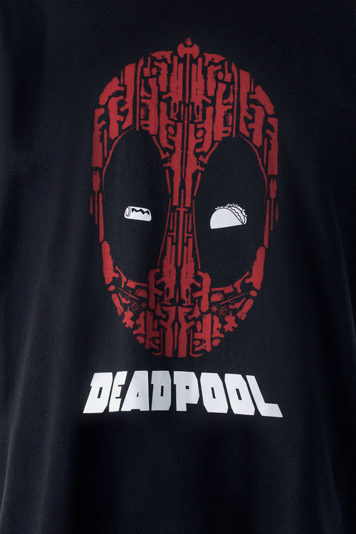 Card slide image -  CAMISETA DE DEADPOOL NEGRA CON ESTAMPADO EN FRENTE GÉNERO NEUTRO
