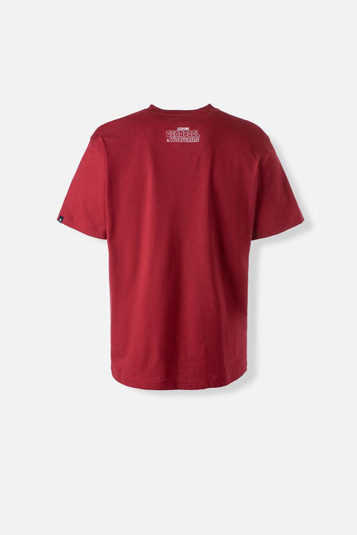 Card slide image -  CAMISETA DE DEADPOOL ROJO BOSQUE MANGA CORTA GÉNERO NEUTRO