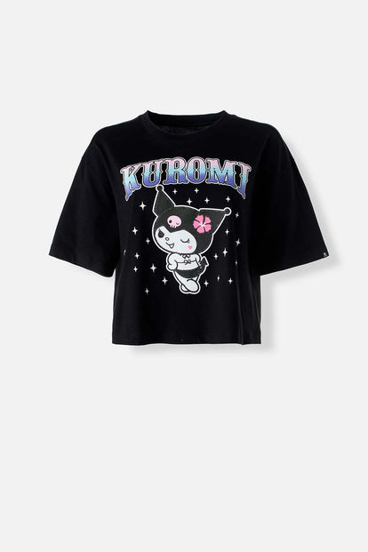  CAMISETA DE KUROMI BOXY FIT PARA MUJER