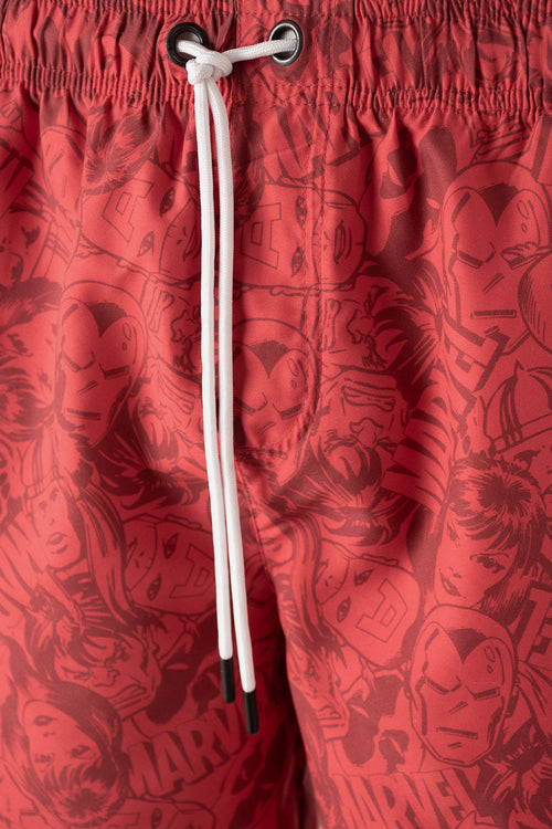 Card slide image -  PANTALONETA DE BAÑO DE MARVEL ROJA PARA HOMBRE