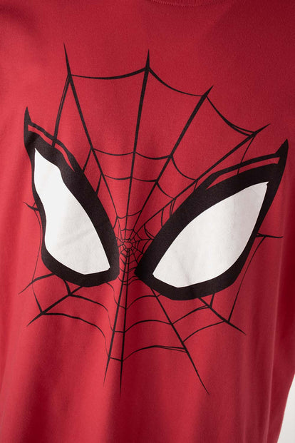  CAMISETA DE SPIDERMAN MANGA CORTA ROJA PARA HOMBRE