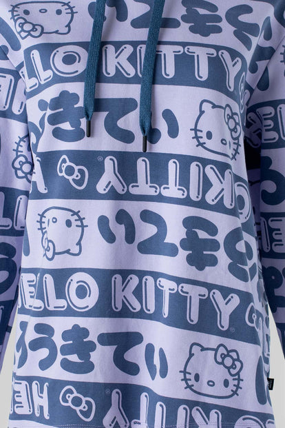  BUZO DE HELLO KITTY LAVANDA Y AZUL CON CAPUCHA PARA MUJER
