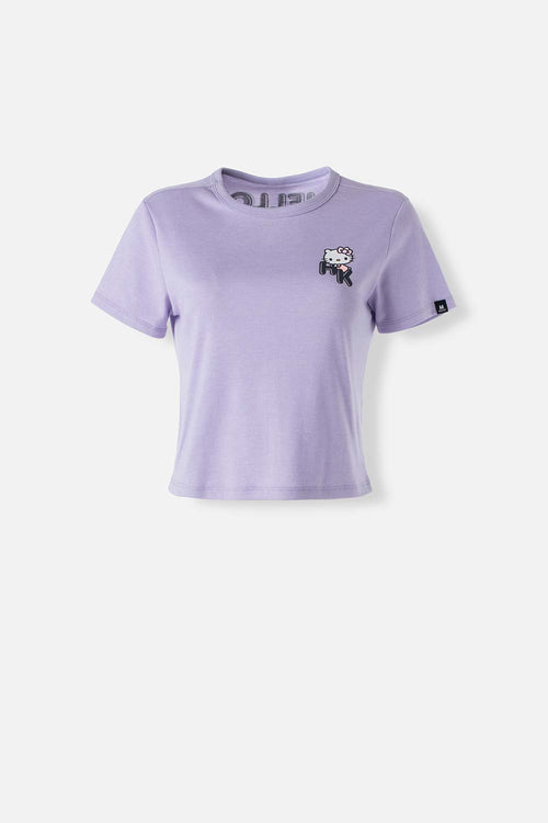 Card slide image -  CAMISETA DE HELLO KITTY LILA CROP TOP PARA MUJER