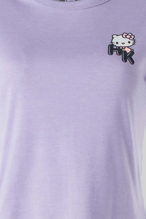 Card slide image -  CAMISETA DE HELLO KITTY LILA CROP TOP PARA MUJER