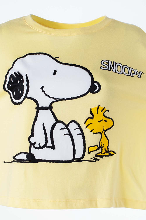 Card slide image -  CAMISETA DE SNOOPY AMARILLA MANGA CORTA PARA MUJER