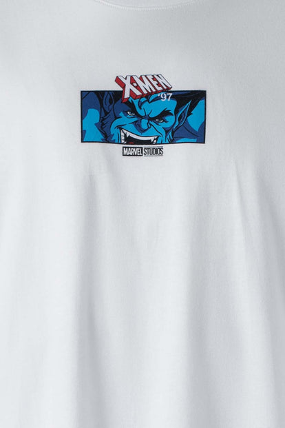  CAMISETA DE X-MEN MANGA CORTA BLANCA PARA HOMBRE