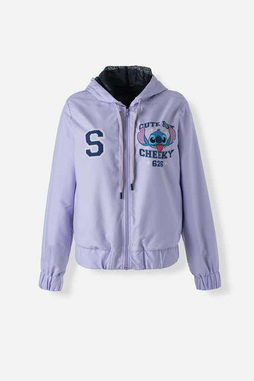 Card slide image -  CHAQUETA DE STITCH LILA CON CIERRE PARA MUJER