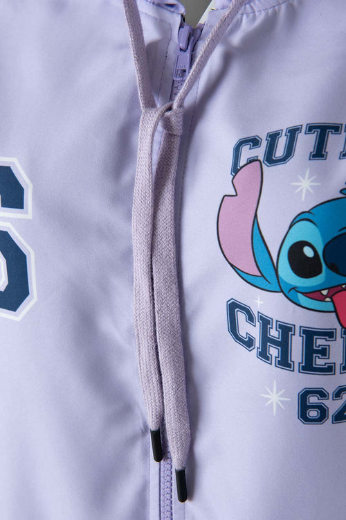 Card slide image -  CHAQUETA DE STITCH LILA CON CIERRE PARA MUJER