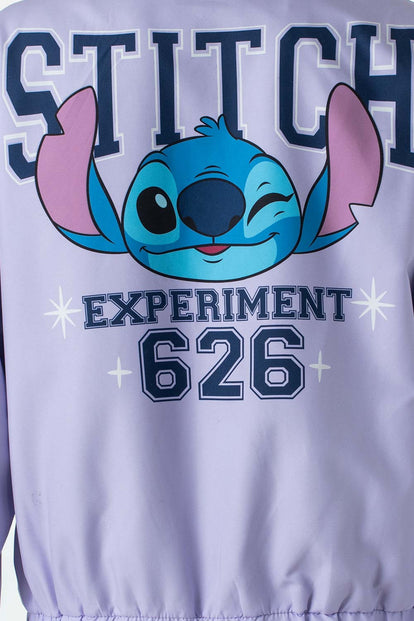  CHAQUETA DE STITCH LILA CON CIERRE PARA MUJER