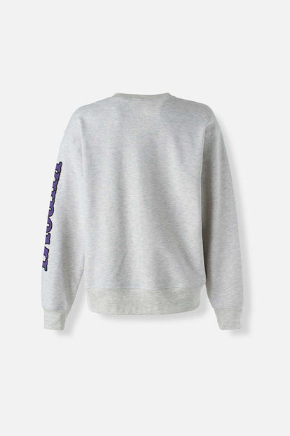  BUZO DE KUROMI CERRADO GRIS JASPE PARA MUJER
