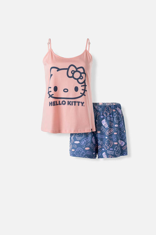 Card slide image -  PIJAMA DE HELLO KITTY MULTICOLOR DE PANTALÓN CORTO PARA MUJER