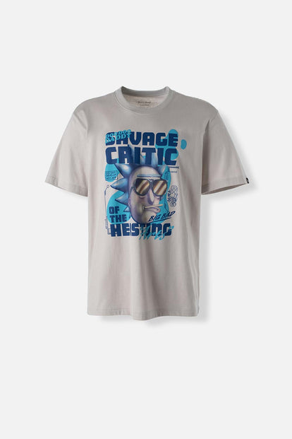  CAMISETA RICK Y MORTY GRIS MANGA CORTA PARA HOMBRE