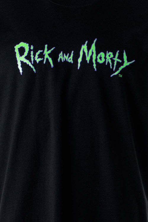 Card slide image -  CAMISETA DE RICK Y MORTY MANGA CORTA NEGRA PARA HOMBRE
