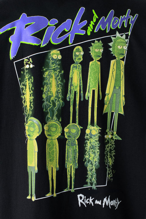 Card slide image -  CAMISETA DE RICK Y MORTY MANGA CORTA NEGRA PARA HOMBRE