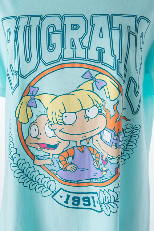 Card slide image -  PIJAMA DE LOS RUGRATS  VERDE AZUL  TIPO BATOLA PARA MUJER