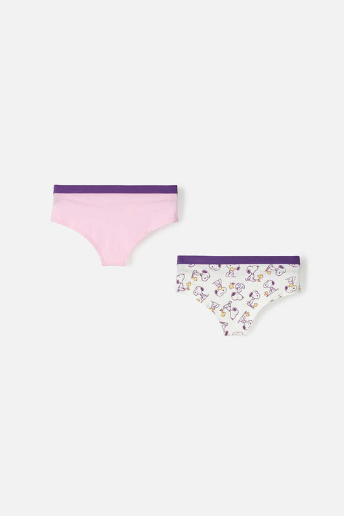 Card slide image -  PACK X2 PANTIES DE SNOOPY MARFIL Y ROSA PASTEL PARA MUJER