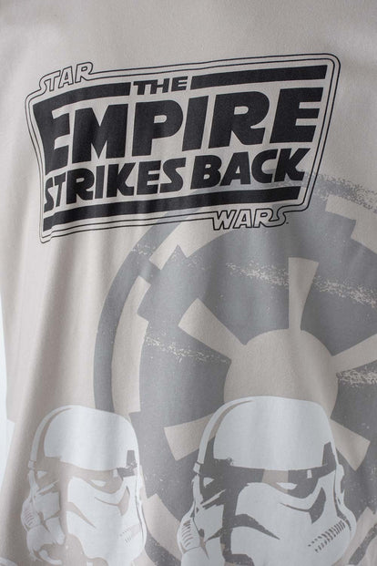  CAMISETA DE STAR WARS MANGA CORTA GRIS CLARO PARA HOMBRE