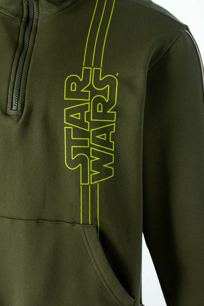  BUZO DE STAR WARS CERRADO VERDE MILITAR PARA HOMBRE