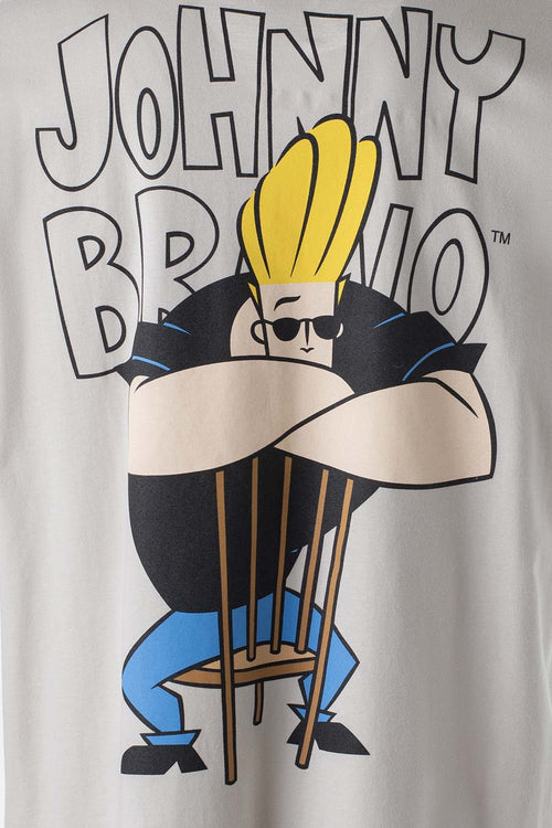 Card slide image -  CAMISETA DE JOHNNY BRAVO GRIS MANGA CORTA PARA HOMBRE