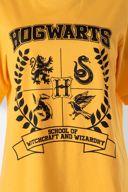 Card slide image -  CAMISETA DE HARRY POTTER AMARILLA ESTAMPADA EN FRENTE PARA MUJER