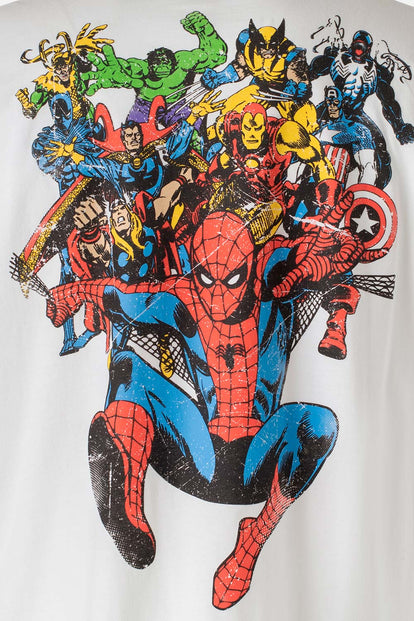 CAMISETA DE MARVEL MANGA CORTA MARFIL PARA HOMBRE