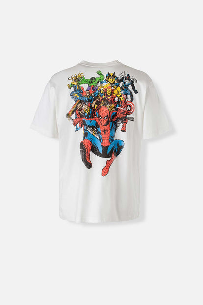  CAMISETA DE MARVEL MANGA CORTA MARFIL PARA HOMBRE