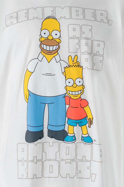  CAMISETA DE LOS SIMPSON MANGA CORTA MARFIL PARA HOMBRE