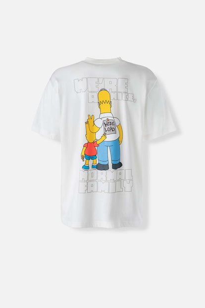  CAMISETA DE LOS SIMPSON MANGA CORTA MARFIL PARA HOMBRE