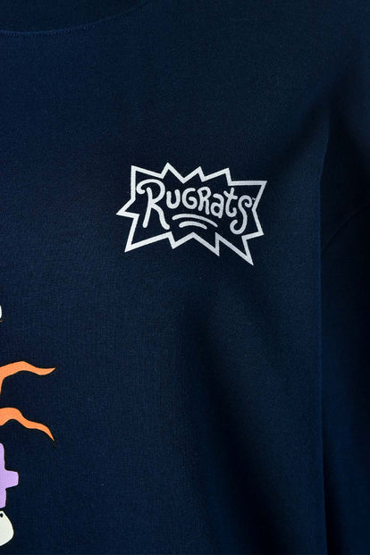  BUZO DE LOS RUGRATS CERRADO AZUL PARA MUJER