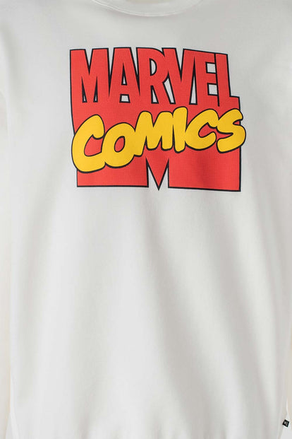  BUZO DE MARVEL CUELLO REDONDO MARFIL PARA HOMBRE
