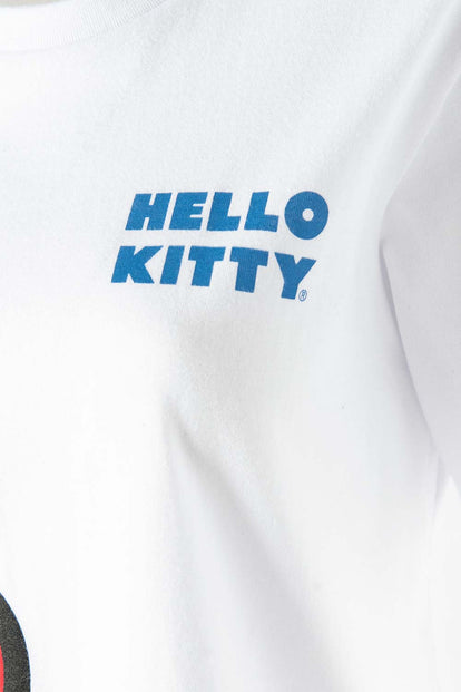  PIJAMA DE HELLO KITTY DE PANTALÓN LARGO BLANCO Y AZUL PARA MUJER