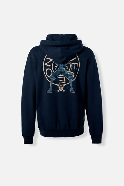  BUZO DE ONE PIECE CON CIERRE AZUL PARA HOMBRE