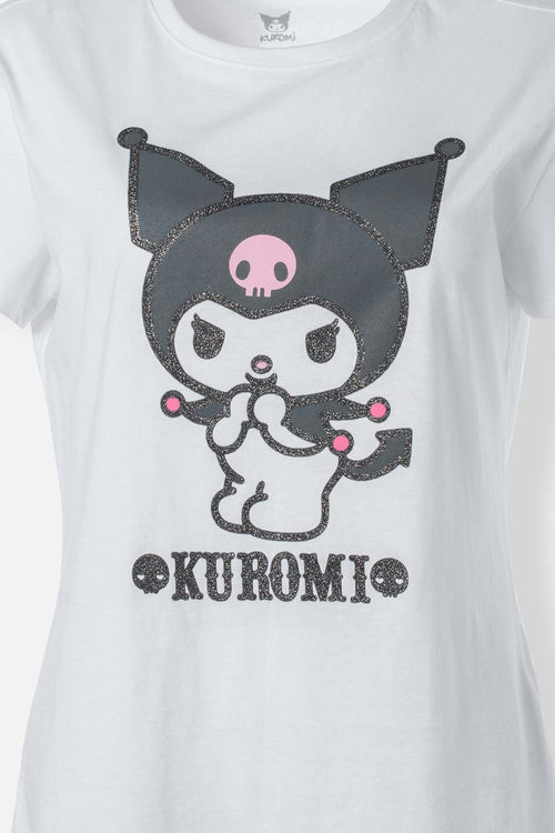 Card slide image -  CAMISETA DE KUROMI BLANCA MANGA CORTA PARA MUJER