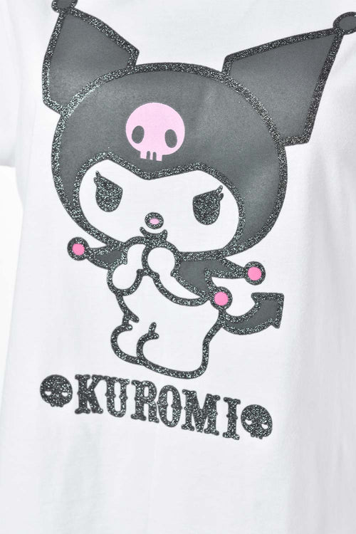 Card slide image -  CAMISETA DE KUROMI BLANCA MANGA CORTA PARA MUJER