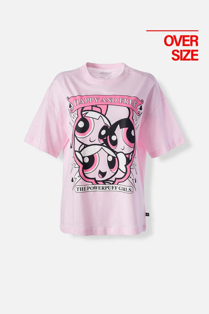  CAMISETA DE LAS CHICAS SUPERPODEROSAS ROSADA PARA MUJER