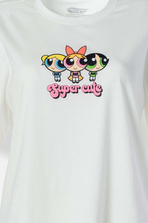 Card slide image -  CAMISETA DE LAS CHICAS SUPERPODEROSAS MARFIL PARA MUJER