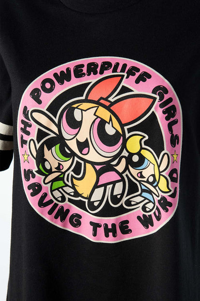  PIJAMA DE LAS CHICAS SUPERPODEROSAS NEGRA TIPO BATOLA PARA MUJER